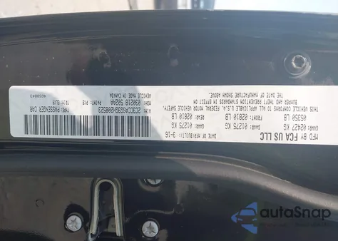 2016 Chrysler 300C Platinum Awd z USA, uszkodzony, nr VIN 2C3CCASG9GH208523